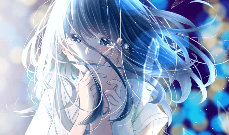 Crying Anime Girl Depressed Pfp Wallpaper