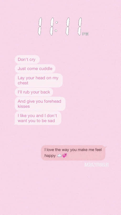 Cuddle Message 11:11 Pm Wallpaper