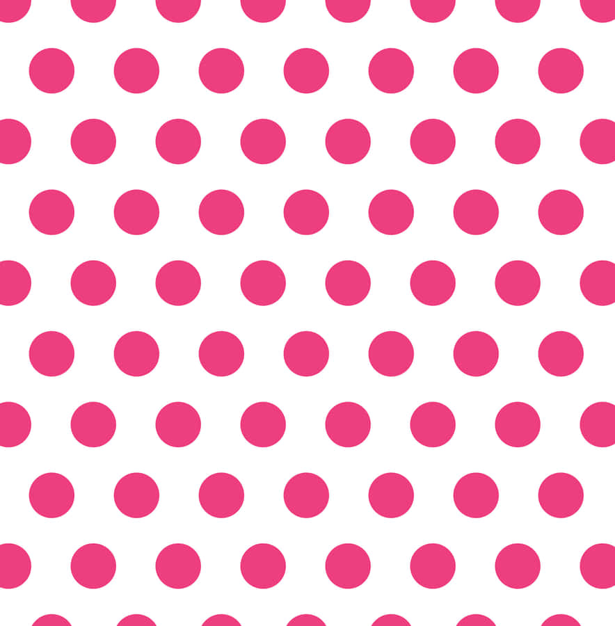 Cute Aesthetic Pink And White Polka Dot Wallpaper