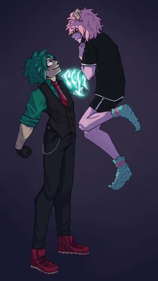 Cute And Aesthetic Deku With A Serious Expression Wallpaper