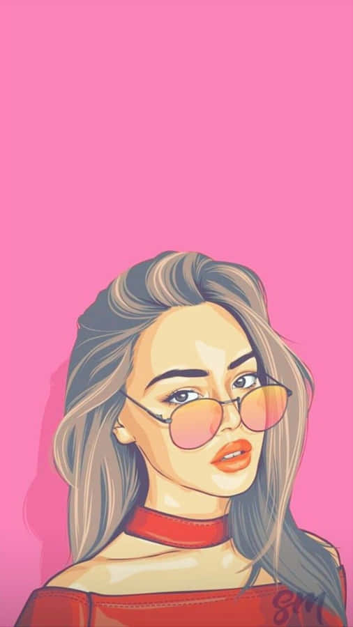 Cute And Stylish, This Girly Girl Is Ready To Take On The Day. Wallpaper