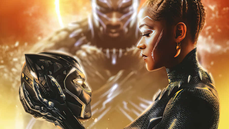 Cute Black Panther Woman Wallpaper