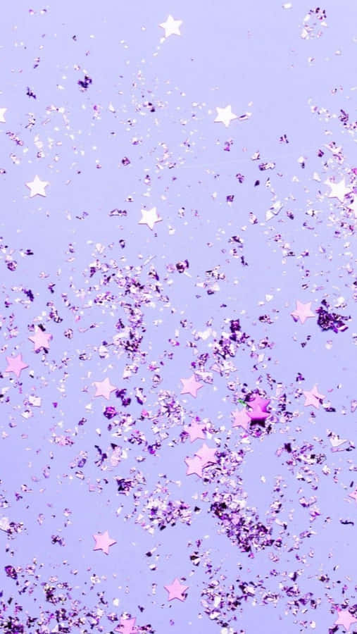 Cute Light Purple Confetti Mobile Wallpaper