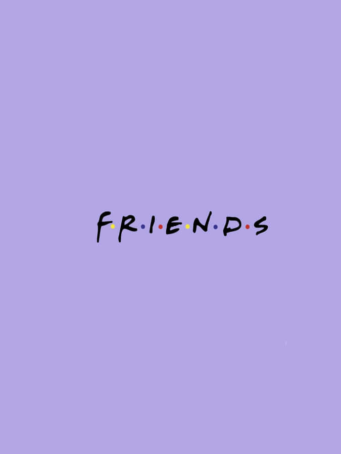 Cute Light Purple Friends Logo Wallpaper