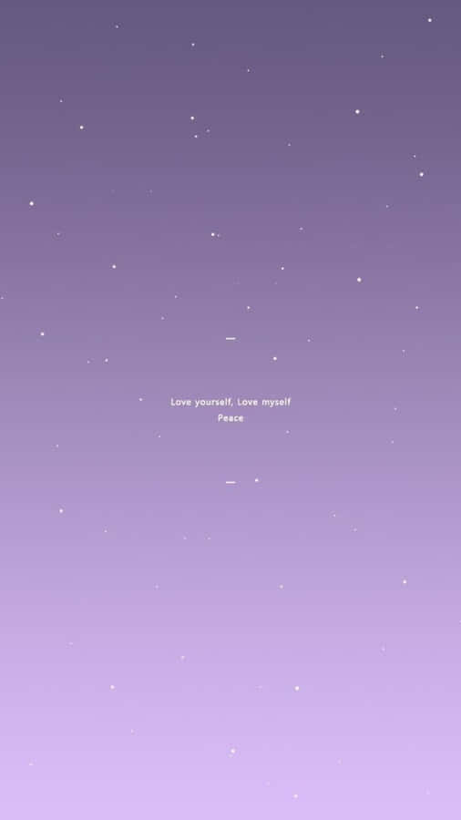 Cute Light Purple Gradient Love Yourself Wallpaper
