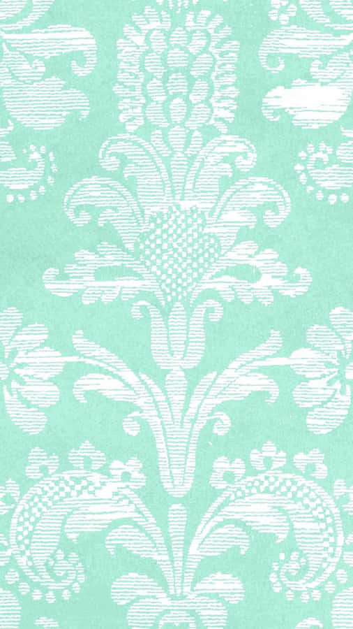 Cute Pastel Green Floral Pattern On Clothing Wallpaper