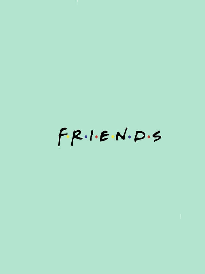 Cute Pastel Green Title Friends Tv Show Wallpaper