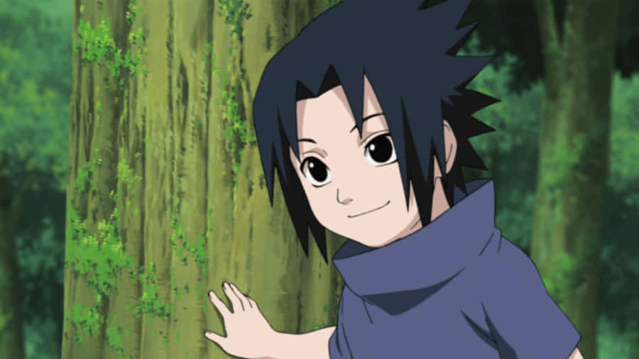 Cute Sasuke In Colorful Costume Wallpaper