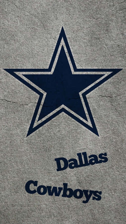 Dallas Cowboys Logo On A Gray Iphone Background Wallpaper