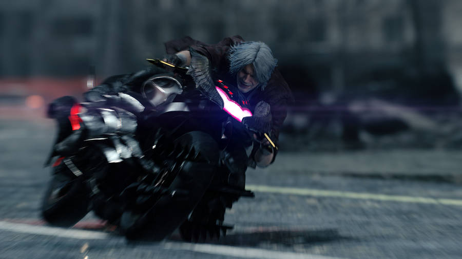 Dante Ready To Take On Any Mission On His Hellbringer Wallpaper