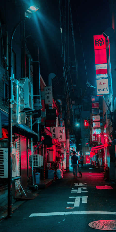 Dark Blue Cyberpunk Pixel Art With Distorted Details Wallpaper