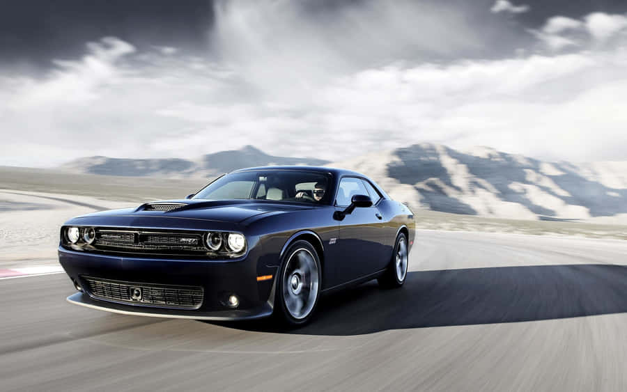 Dark Blue Dodge Hellcat Wallpaper