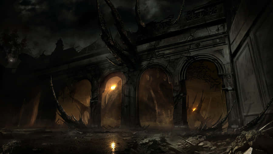 Dark Fantasy Alone In The Dark Wallpaper