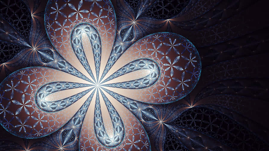 Dark Floral Fractals Wallpaper