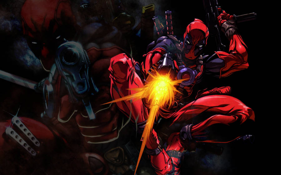 Deadpool Shooting Wallpaper