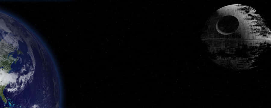 Death Star Orbiting Earth Wallpaper