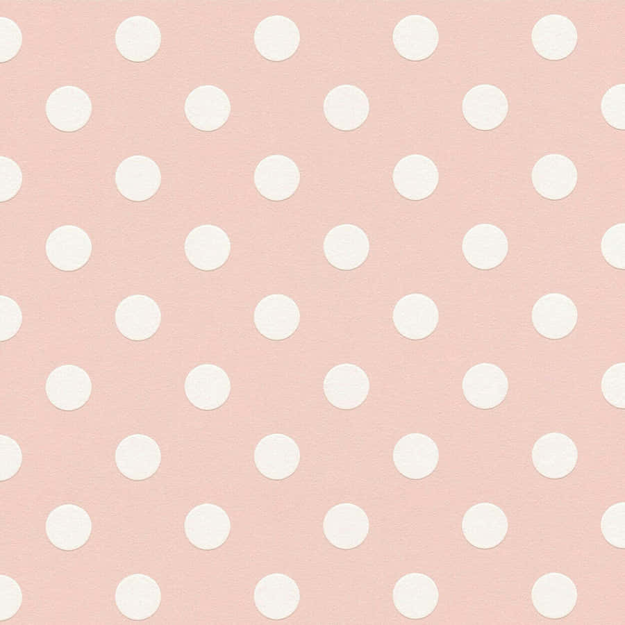 Delightful Pink And White Polka Dot Pattern Wallpaper