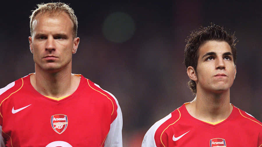 Dennis Bergkamp And Cesc Fabregas Arsenal Fc Wallpaper