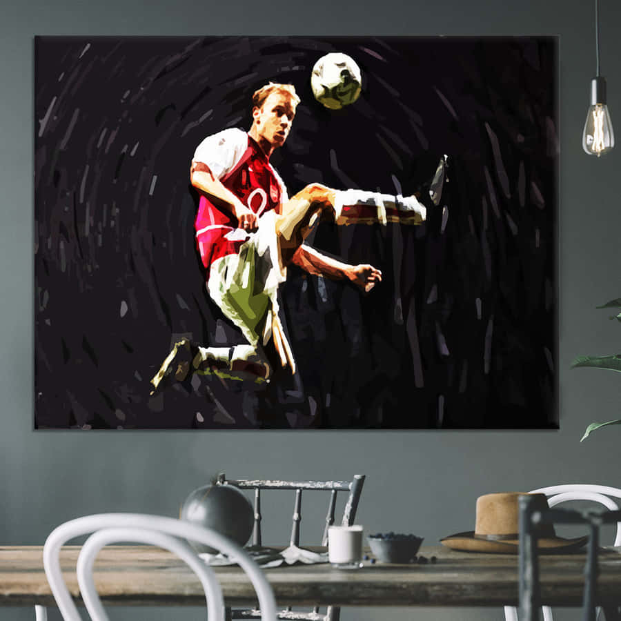 Dennis Bergkamp Paint Art Canvas Studio Wall Wallpaper