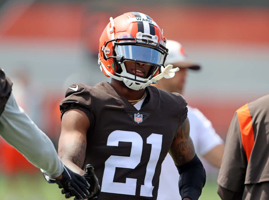 Denzel Ward Handshake Berea Training Camp Wallpaper