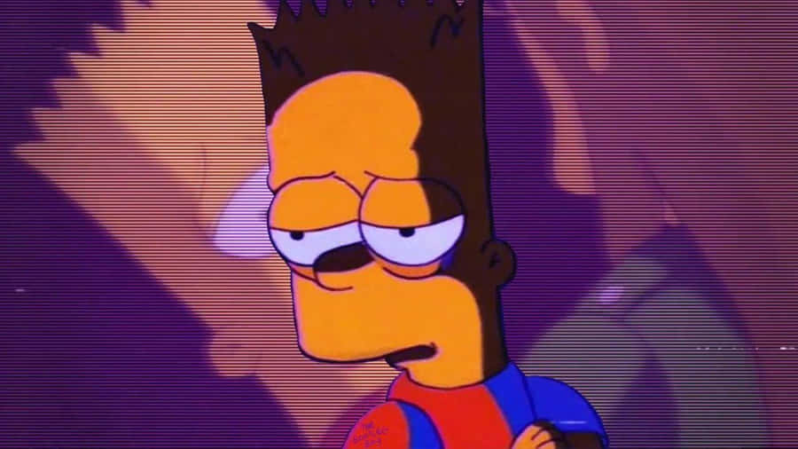 Depressed Bart Simpson Shadow Wallpaper