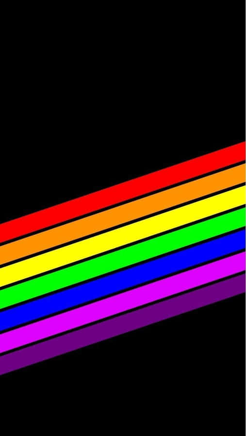 Diagonal Rainbow Lgbt Iphone Wallpaper