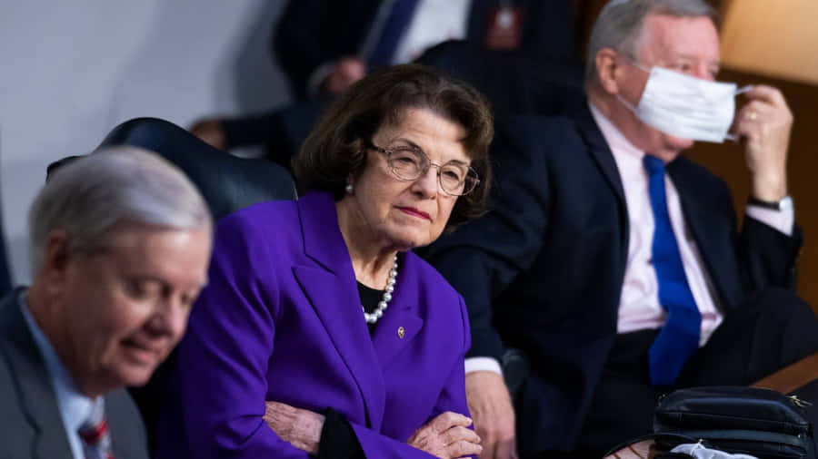 Dianne Feinstein In Purple Suit Wallpaper