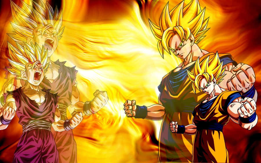 Dragon Ball Z Goku With Gohan Wallpaper