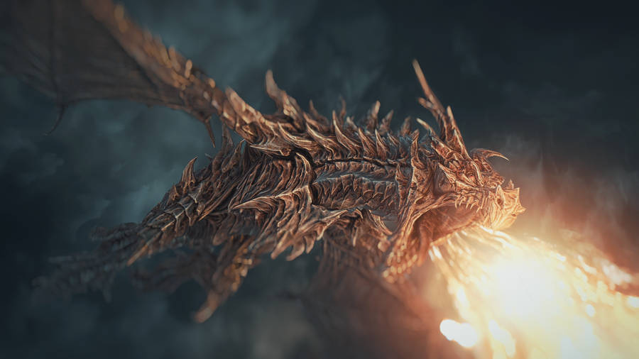 Dragon Skyrim Phone Wallpaper