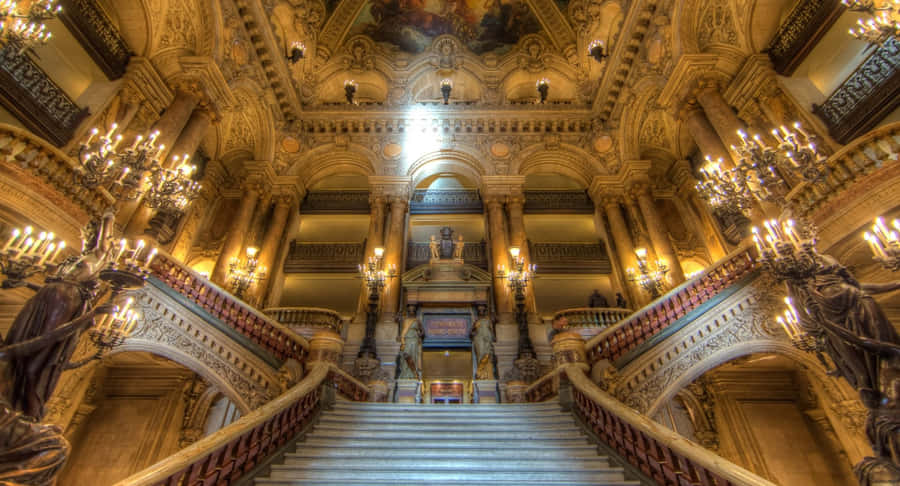 Dreamy View Of Paris Opera House Wallpaper