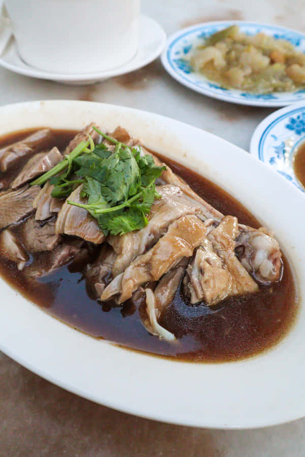 Duck Rice At Kam Heong Restaurant Malaysia Wallpaper