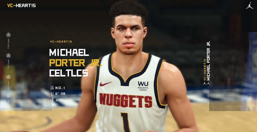 Dynamic Michael Porter Jr. On Court Wallpaper