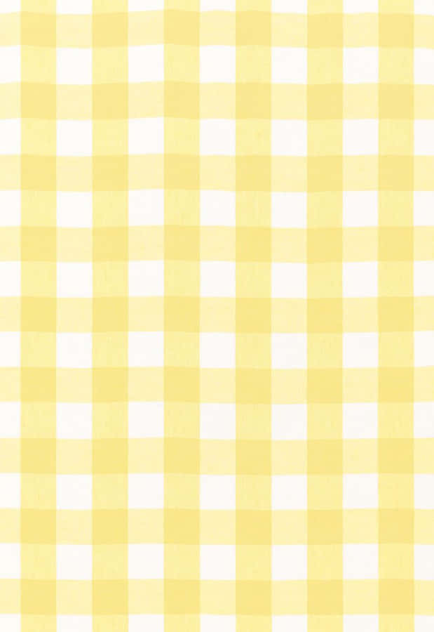 Embrace The Cheerful And Bold Energy Of Aesthetic Yellow Plaid Wallpaper