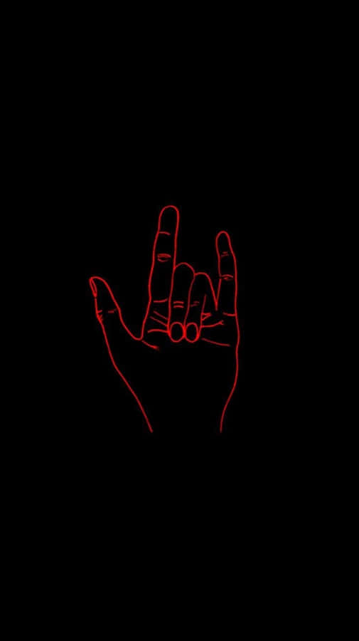 Emo Iphone Rock And Roll Hand Wallpaper