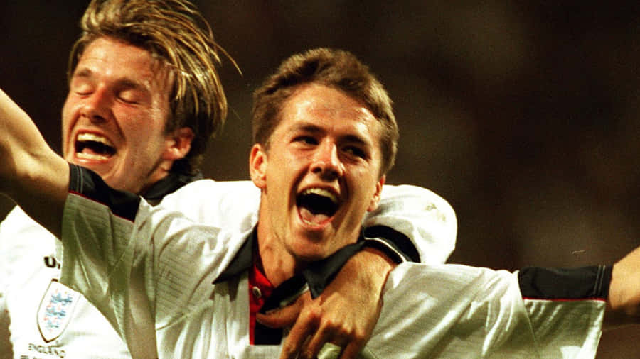 England's Ace Striker Michael Owen During The 1998 Fifa World Cup Wallpaper