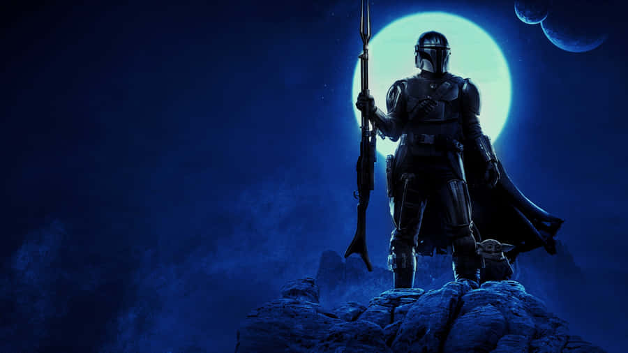 Enhance Your Gaming Experience With The Mandalorian Pc. Wallpaper