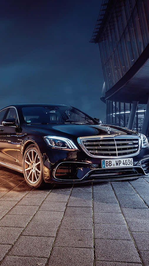 Enjoy A Sophisticated Experience With Mercedes Classic Iphone Wallpaper