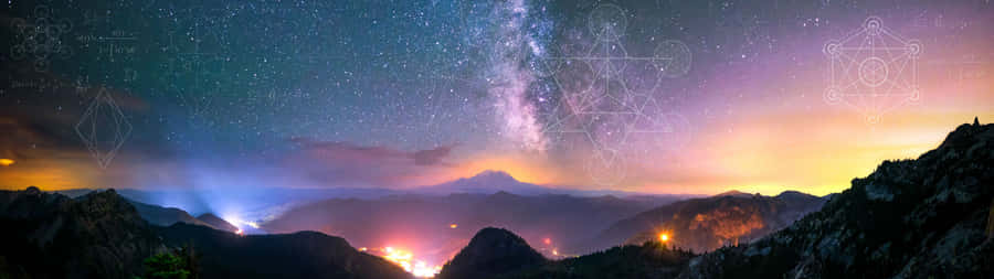 Enjoy Maximum Productivity With Dual Screen Space Wallpaper