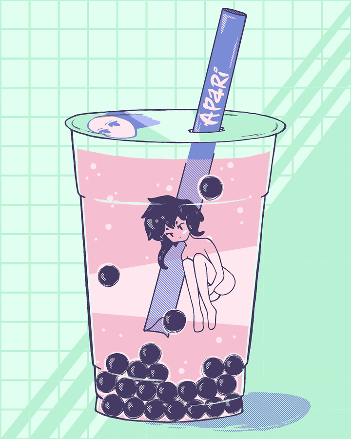 Enjoy Some Bubble Tea Anime With Friends! Wallpaper