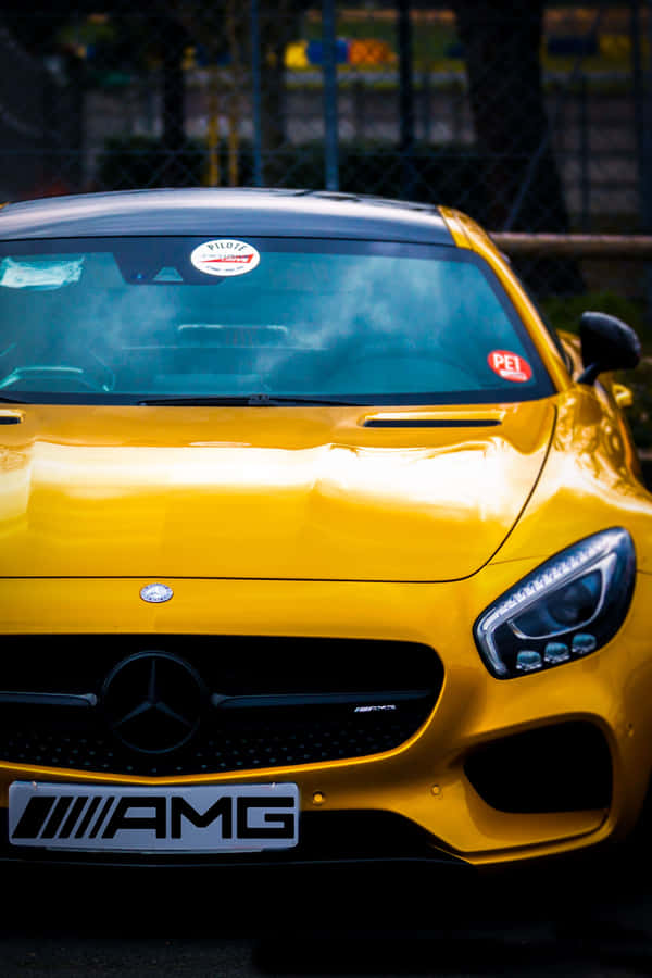 Enjoy The Elegance Of A Classic Mercedes With The Convenience Of An Iphone Wallpaper