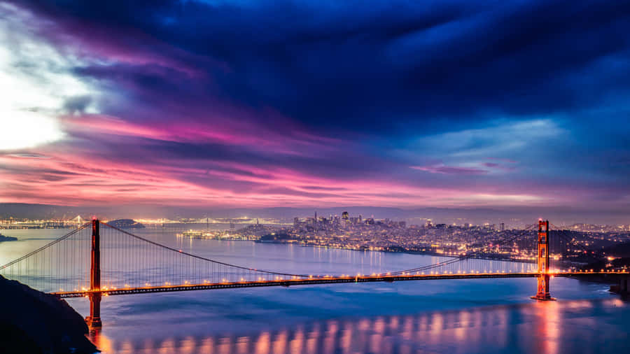 Enjoy The Skyline Of A Bustling City Wallpaper