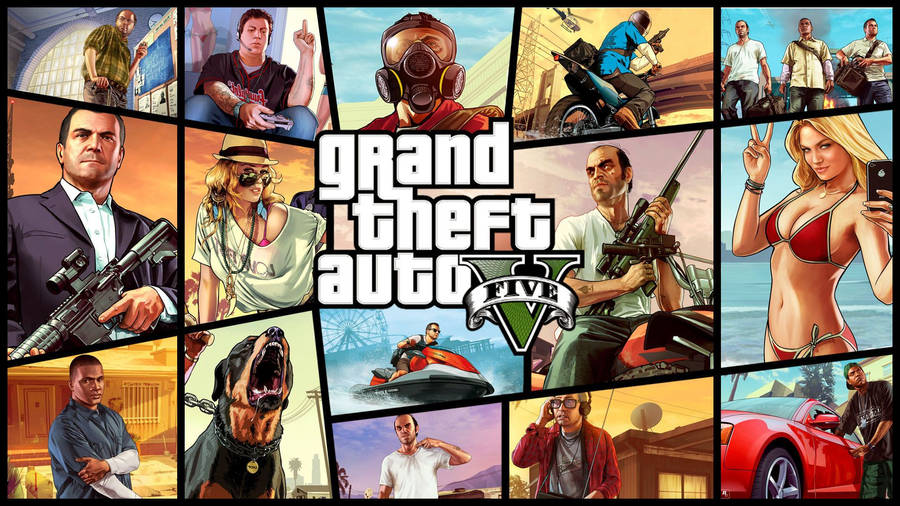Enjoy The Thrills Of Grand Theft Auto V While Getting A Cool Look Wallpaper