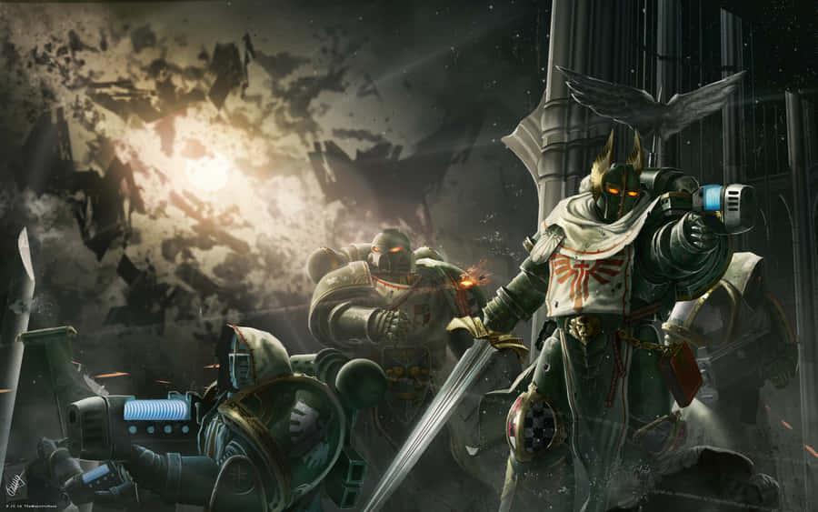 Enter The World Of Warhammer 4k - Full Of Epic Battles And Captivating Characters Wallpaper