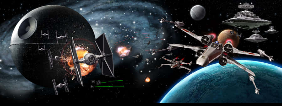 Epic Star Wars Space Battle Wallpaper