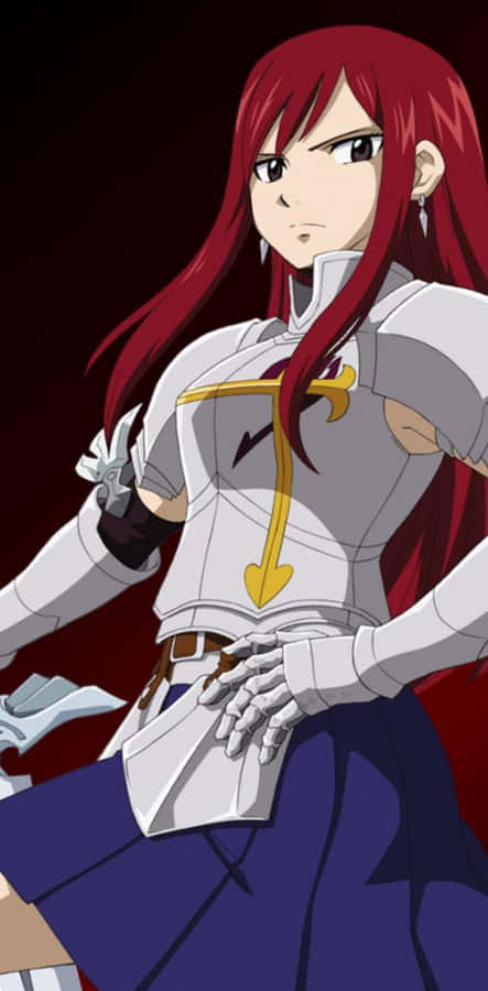 Erza Scarlet - Powerful And Determined Fairy Tail Warrior Wallpaper