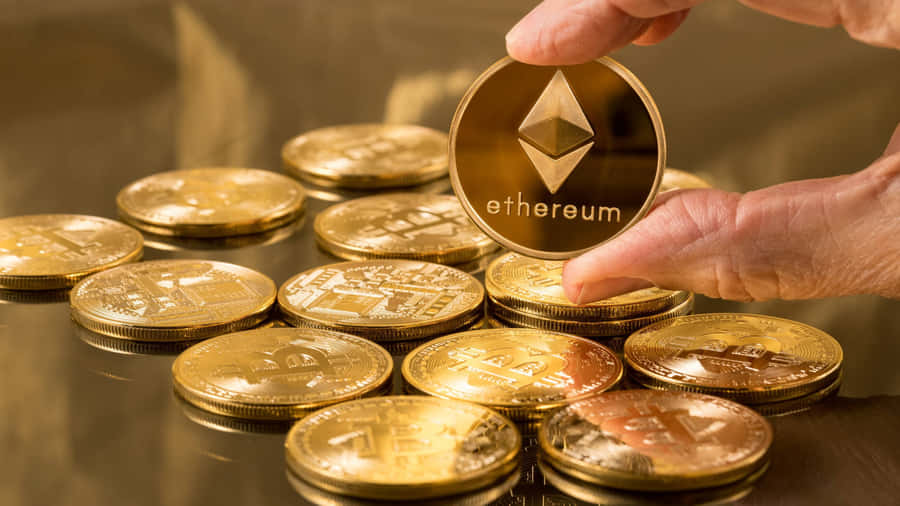 Ethereum Gold Coin Wallpaper