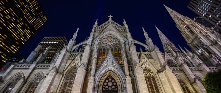 Evening Sky Saint Patrick's Cathedral Wallpaper