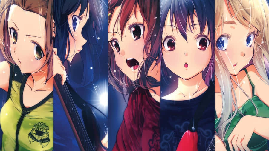 Exciting Anime Collage Of Popular Characters Wallpaper