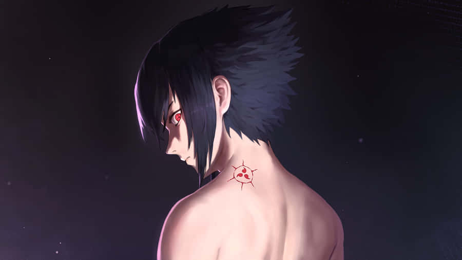 Experience The World Of Blue Sasuke Wallpaper