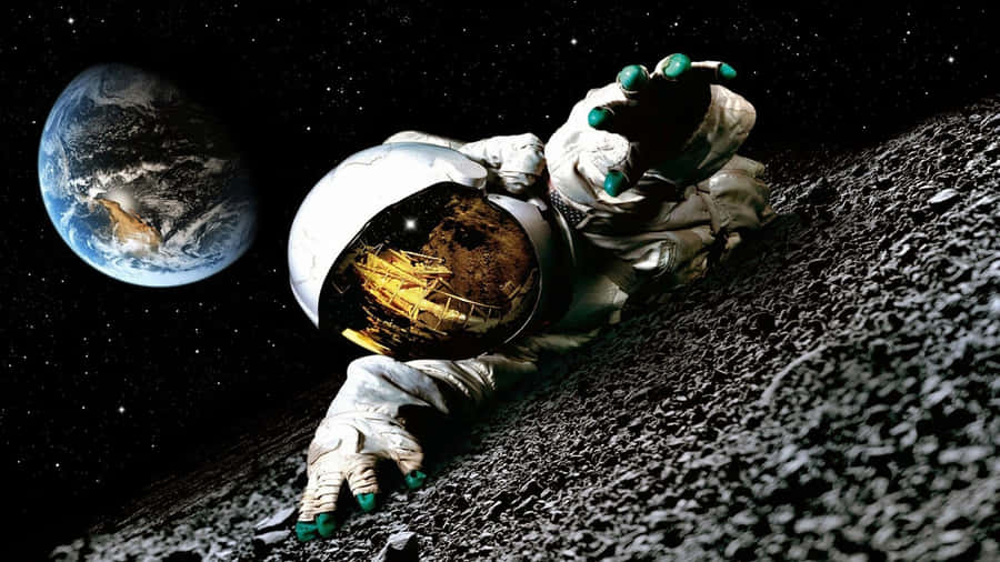 Explore Beyond In An Astronaut Spacesuit Wallpaper